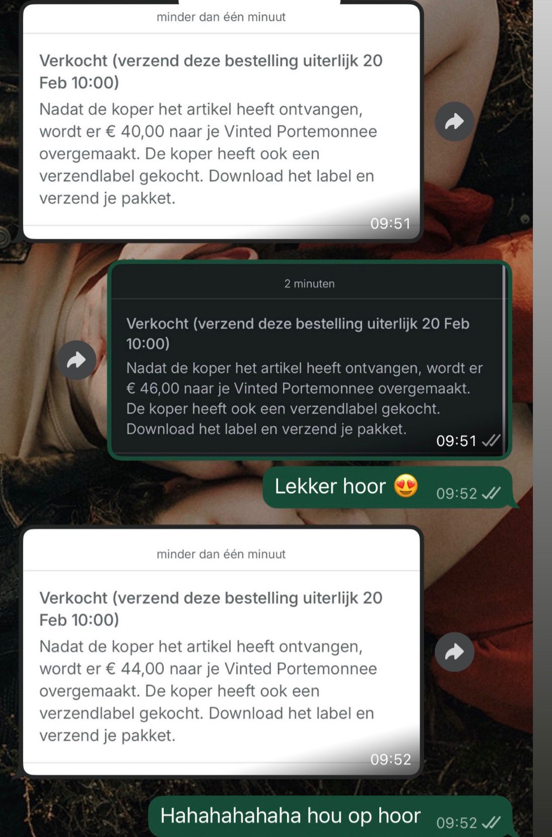 WhatsApp-bericht van een tevreden cursist
