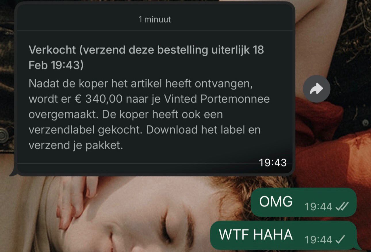 WhatsApp-bericht van een tevreden cursist