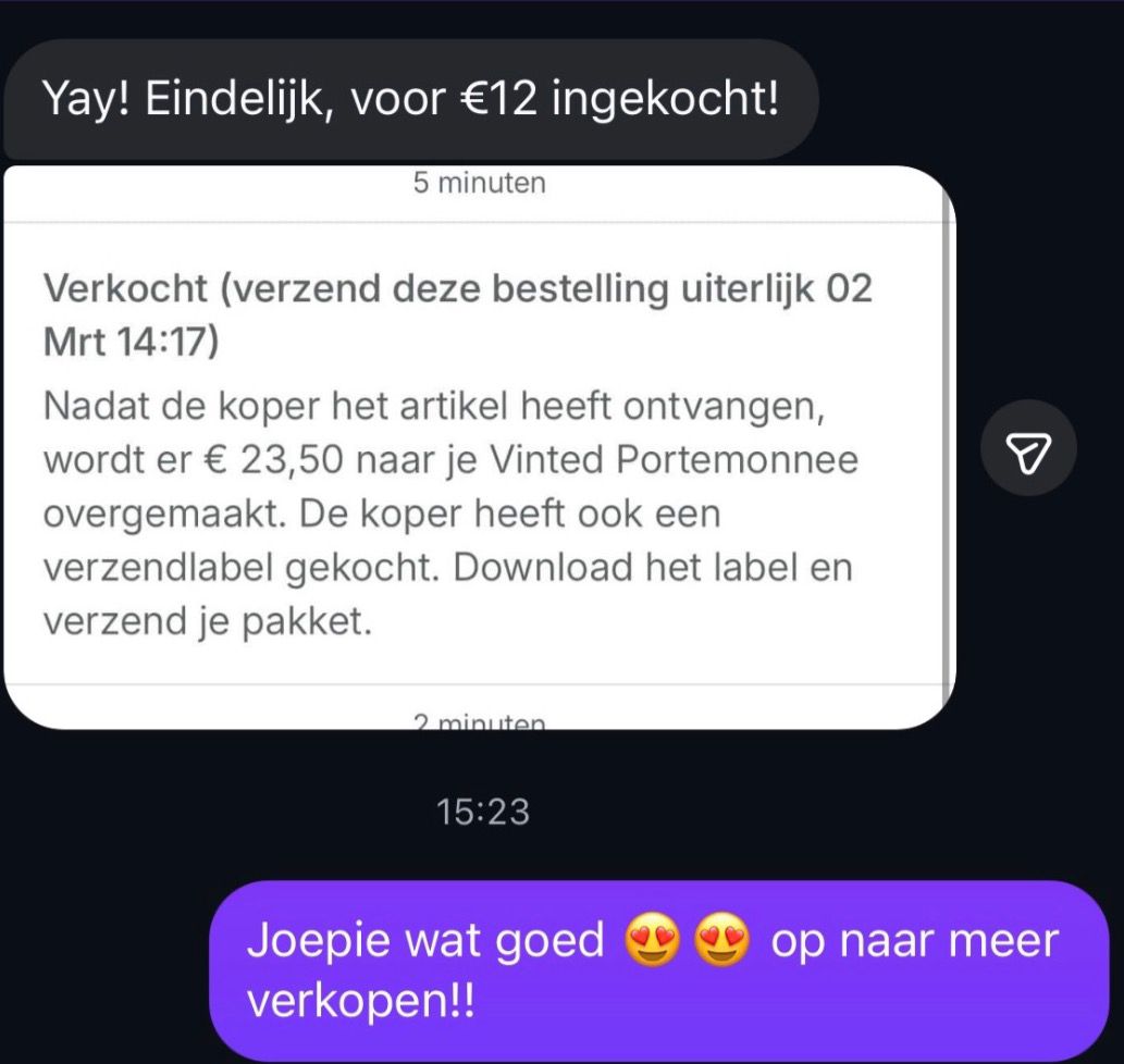 WhatsApp-bericht van een tevreden cursist