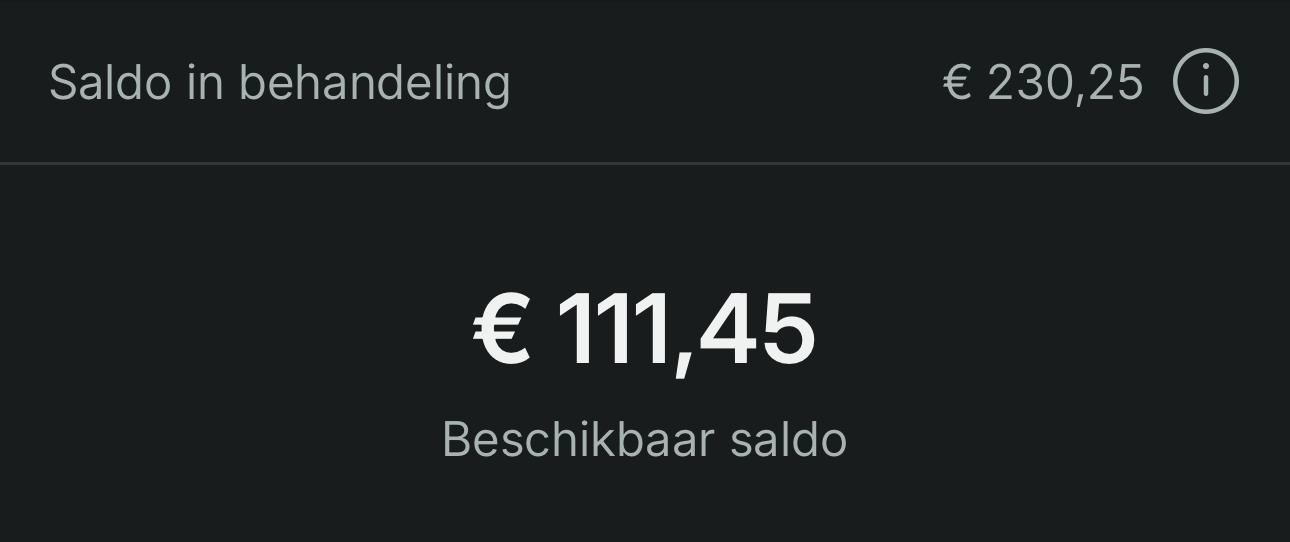 Echte Vinted portemonnee-screenshot